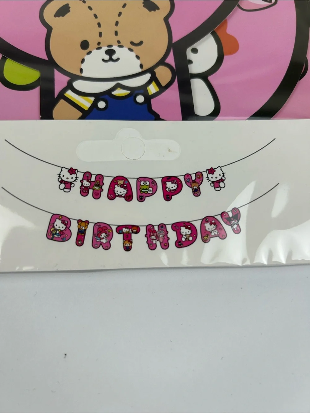 FINAL SALE! Hello Kitty Happy Birthday Banner Pink Party Decoration NEW